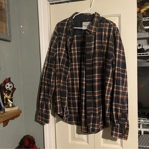 VINTAGE brown flannel